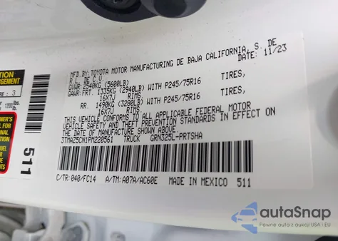 2023 Toyota Tacoma Sr5 V6 from USA, damaged, VIN 3TMAZ5CN1PM220561